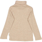 Wheat Wool Langermet Ull Polokrage Jersey Tops and T-Shirts 3204 khaki melange