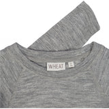 Wheat Wool Langermet Ull Trøye Jersey Tops and T-Shirts 0224 melange grey