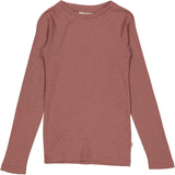 Wheat Wool Langermet Ull Trøye Jersey Tops and T-Shirts 2110 rose brown