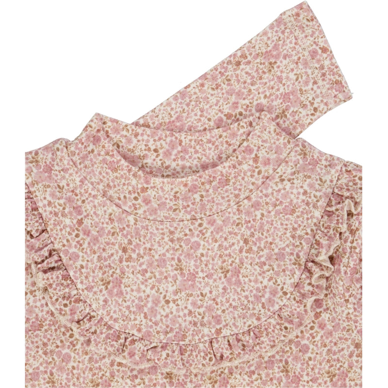 Wheat Wool Langermet Volang Genser Ull Jersey Tops and T-Shirts 9056 ivory flowers