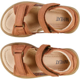 Wheat Footwear Macey open toe Prewalkers 5304 amber brown