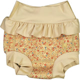 Wheat Neoprene Swim Pants Ruffle Swimwear 9401 small porcelain flowers