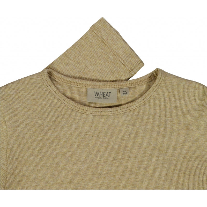 Wheat Rib T-Shirt LS Jersey Tops and T-Shirts 5410 dark oat melange