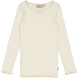 Wheat Rib T-Shirt Lace LS Jersey Tops and T-Shirts 3129 eggshell 