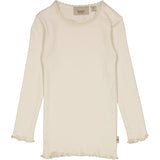 Wheat Rib T-Shirt Lace LS Jersey Tops and T-Shirts 3129 eggshell 
