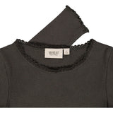 Wheat Rib T-skjorte Blonder LS Jersey Tops and T-Shirts 0033 black granite