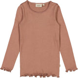 Wheat Rib T-skjorte Blonder LS Jersey Tops and T-Shirts 2102 vintage rose