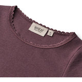 Wheat Rib T-skjorte Blonder LS Jersey Tops and T-Shirts 3374 soft eggplant