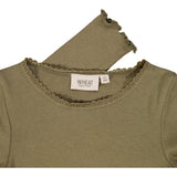 Wheat Rib T-skjorte Blonder LS Jersey Tops and T-Shirts 3531 dry pine