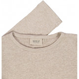 Wheat 
Rib T-skjorte LS Jersey Tops and T-Shirts 0072 gravel melange