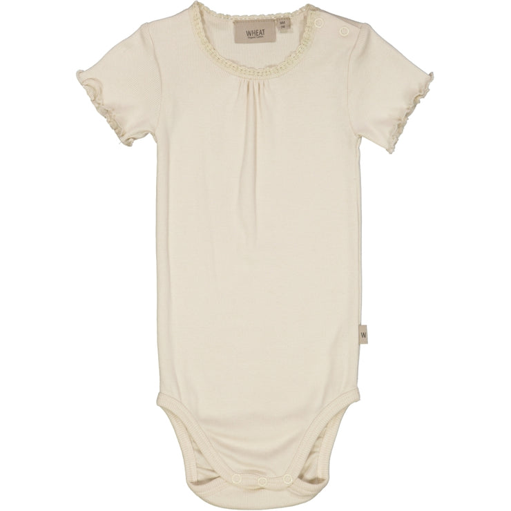 Wheat Ribbet Body Lace SS Underwear/Bodies 3129 eggshell 