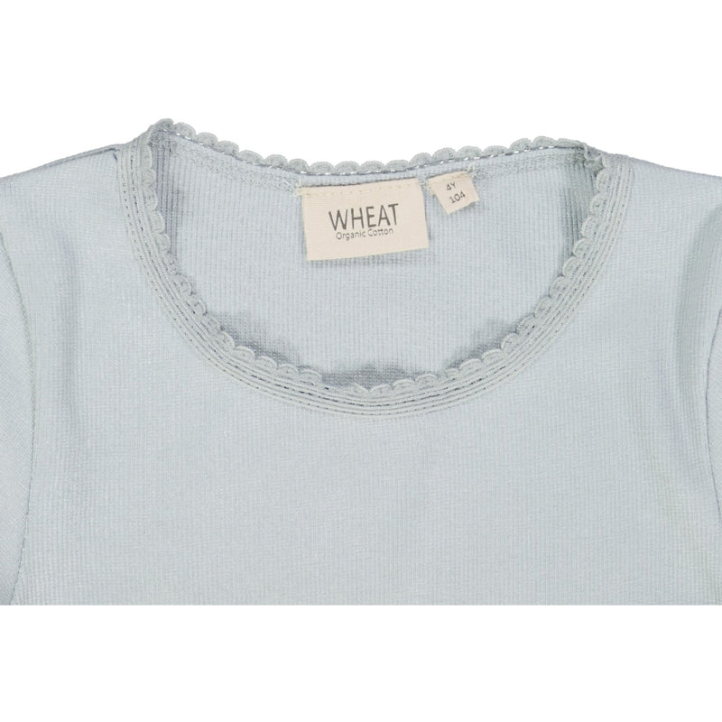 Wheat Ribbet T-skjorte Lace SS Jersey Tops and T-Shirts 1228 dusty dove