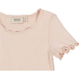 Wheat Ribbet T-skjorte Lace SS Jersey Tops and T-Shirts 2400 powder 