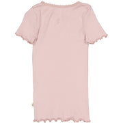 Wheat Ribbet T-skjorte Lace SS Jersey Tops and T-Shirts 2433 powder rose 
