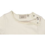 Wheat Ribbet T-skjorte Lace SS Jersey Tops and T-Shirts 3129 eggshell 