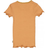 Wheat Ribbet T-skjorte Lace SS Jersey Tops and T-Shirts 3351 sandstone