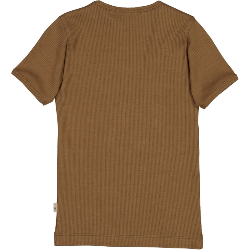 Wheat Ribbet t-skjorte SS Jersey Tops and T-Shirts 3002 hazel