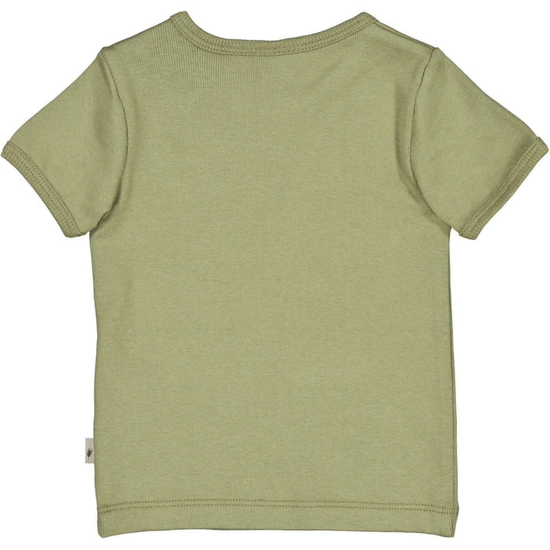 Wheat Ribbet t-skjorte SS Jersey Tops and T-Shirts 4095 forest mist