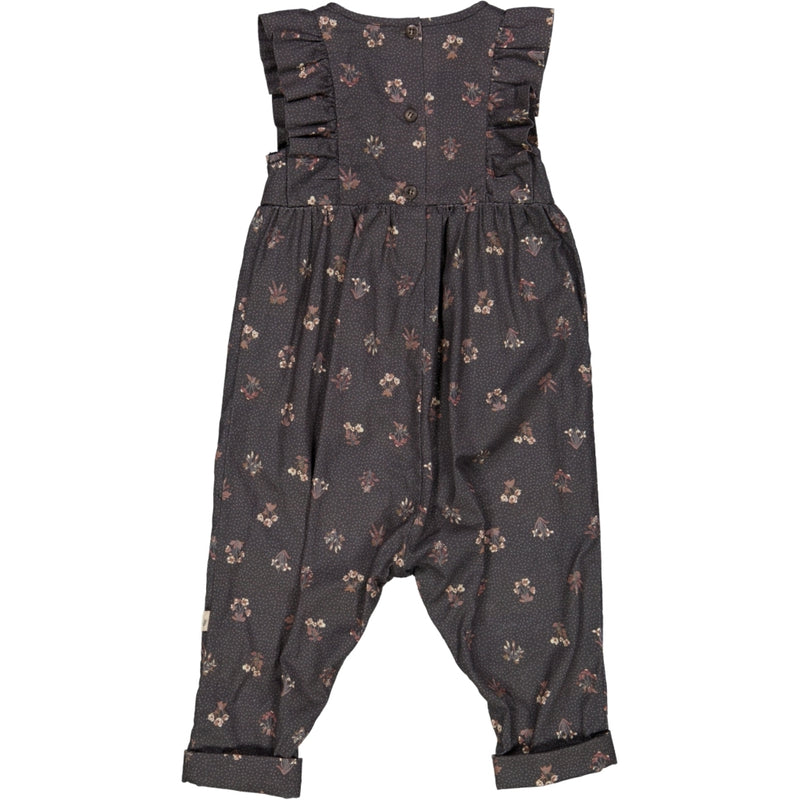 Wheat Main  Romper Milia Dresses 0035 black flowers