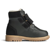 Wheat Footwear Stewie Tex Borrelås Skinn Winter Footwear 0033 black granite