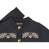Wheat Strikk Cardigan Acorn Knitted Tops 0033 black granite