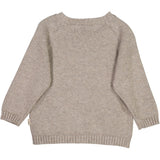 Wheat Strikket Cardigan Classic Knitted Tops 3229 warm grey melange