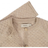 Wheat Strikket Cardigan Hera Knitted Tops 3204 khaki melange