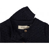 Wheat Strikket Cardigan Magnella Knitted Tops 1378 midnight blue