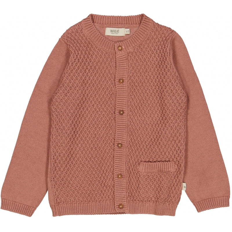 Wheat Strikket Cardigan Ray Knitted Tops 2112 rose cheeks