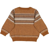 Wheat Strikket Genser Bennie Knitted Tops 3025 cinnamon melange