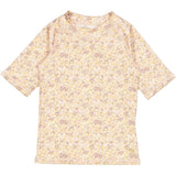 Wheat Swim T-Shirt Jackie SS Swimwear 9054 flowers and seashells
