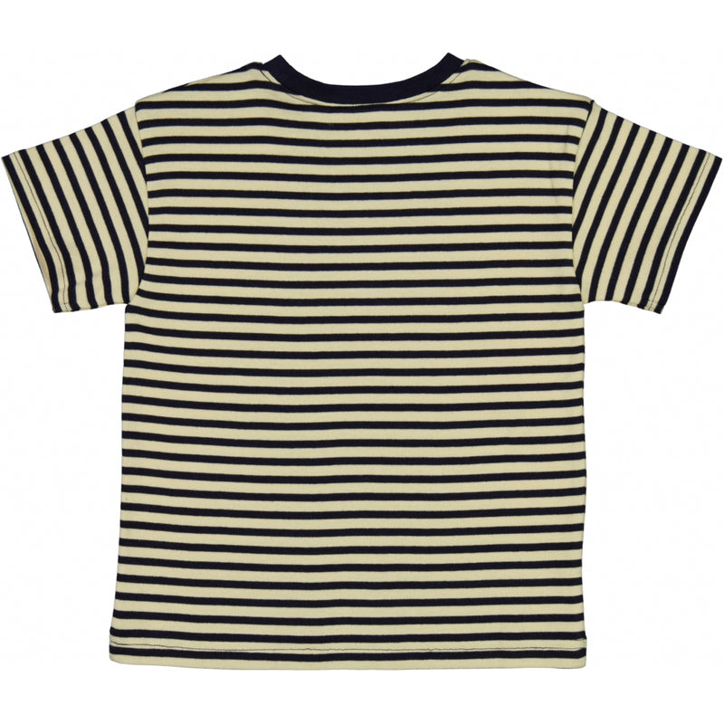 Wheat T-Shirt Robot Embroidery Jersey Tops and T-Shirts 0327 deep wave stripe