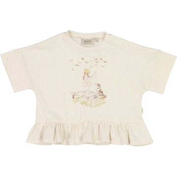Wheat Main T-skjorte Jersey Tops and T-Shirts 3235 moonlight melange