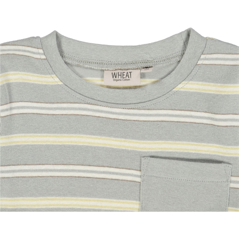 Wheat T-skjorte Frode Jersey Tops and T-Shirts 5052 morning mist stripe