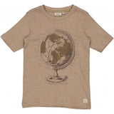 Wheat T-skjorte Globus Jersey Tops and T-Shirts 3204 khaki melange
