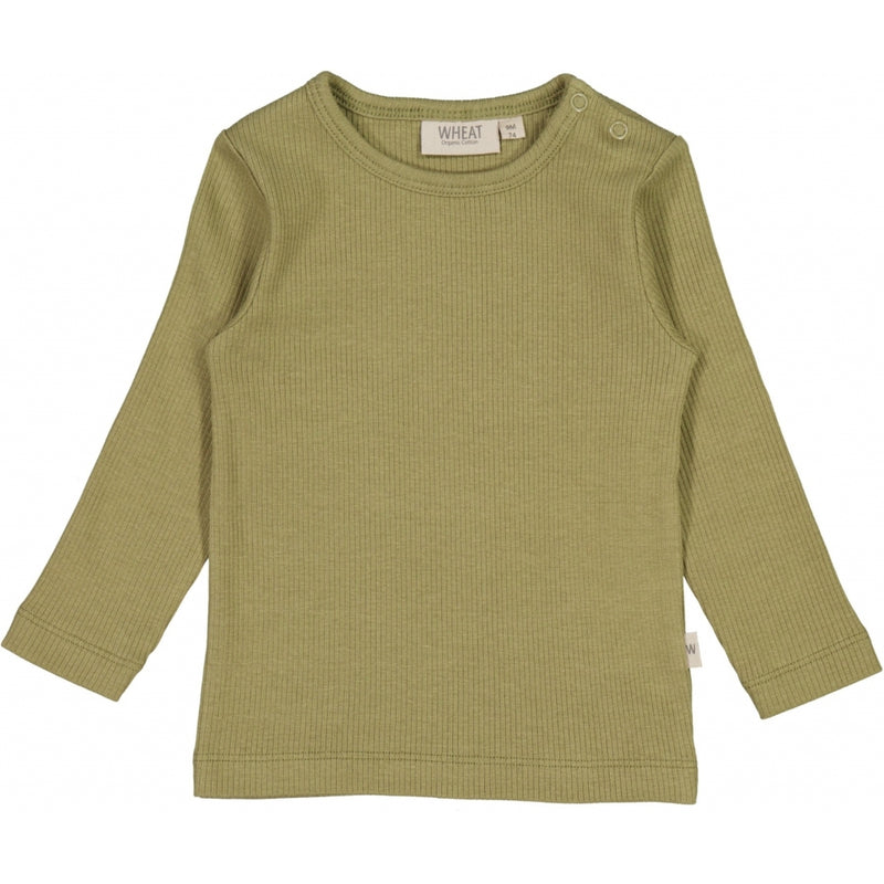 Wheat  T-skjorte Nor LS Jersey Tops and T-Shirts 4214 olive
