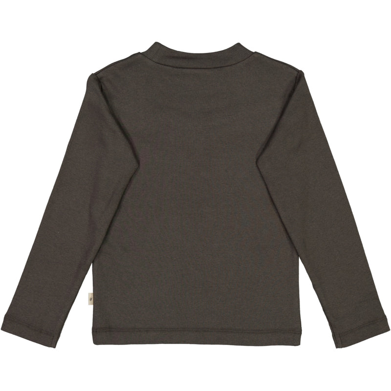 Wheat T-skjorte Rib Ruffle Jersey Tops and T-Shirts 0033 black granite