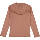 Wheat T-skjorte Rib Ruffle Jersey Tops and T-Shirts 2102 vintage rose