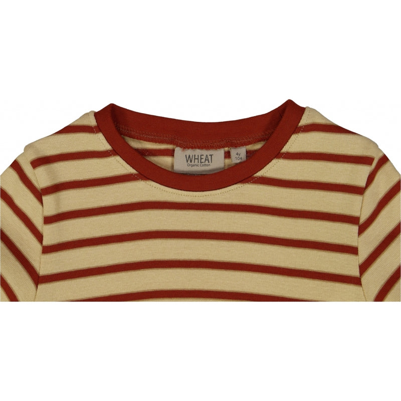 Wheat T-skjorte Wagner SS Jersey Tops and T-Shirts 2901 sienna stripe