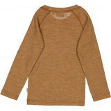 Wheat Wool Ull T-skjorte LS Jersey Tops and T-Shirts 3510 clay melange